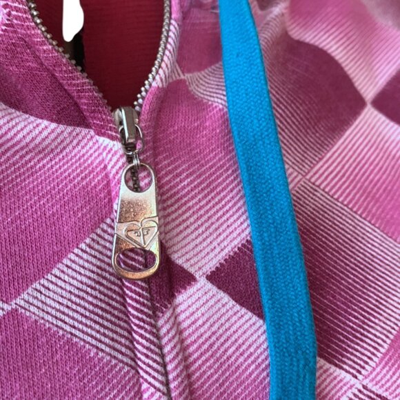 ROXY - Pink / Aqua - Long Sleeve Full Zip Hoody - XL (fit Med adult) - Picture 7 of 11